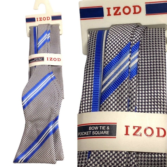 IZOD Bow Tie & Pocket Square New with Tags - Picture 1 of 8